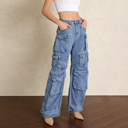Straight-Leg Cargo Jeans