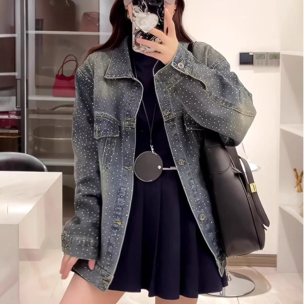 Embellished Relaxed Collared Jacket