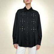 Geometric Embellished Button Shirt