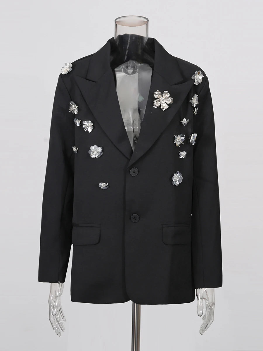 Floral Embellished Blazer