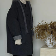 Round-Neck Patch-Pocket Coat
