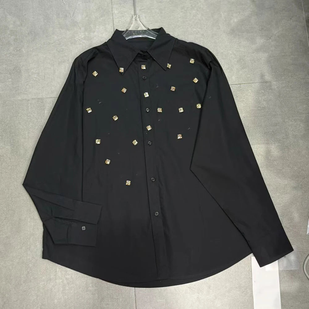 Embellished Relaxed Button Shirt