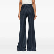 Pinstriped Flared Pants