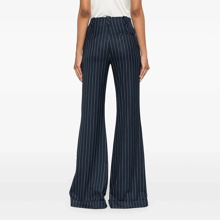 Pinstriped Flared Pants