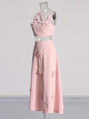 Floral Applique Top, Skirt or Set