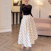 Sheer Top or Polka-Dot Skirt