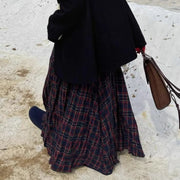 Plaid Full-Length Skirt