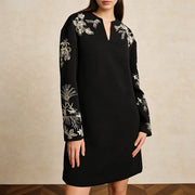 Floral V-Neck Shift Dress