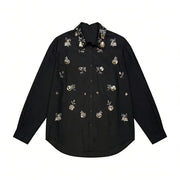 Motif-Embellished Collared Shirt