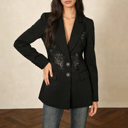 Cutwork-Waist Tailored Blazer