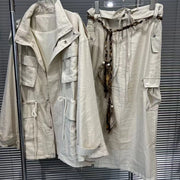 Tie-Detail Jacket or Skirt