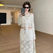 Lace Top and Long Skirt Set
