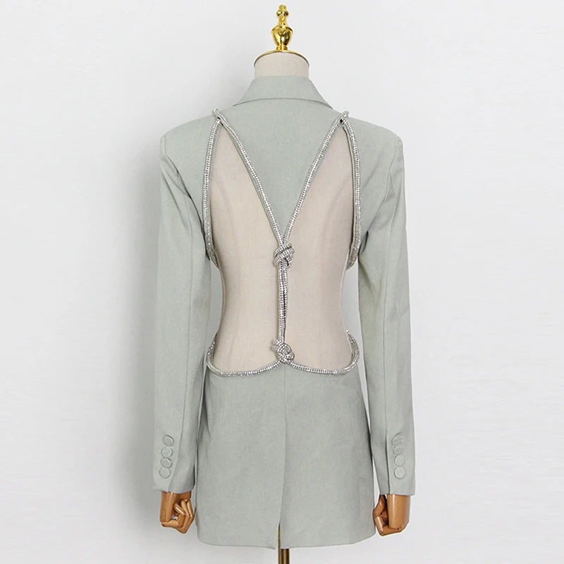 Shawl-Collar Longline Blazer