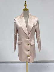 Fitted Longline Button Blazer