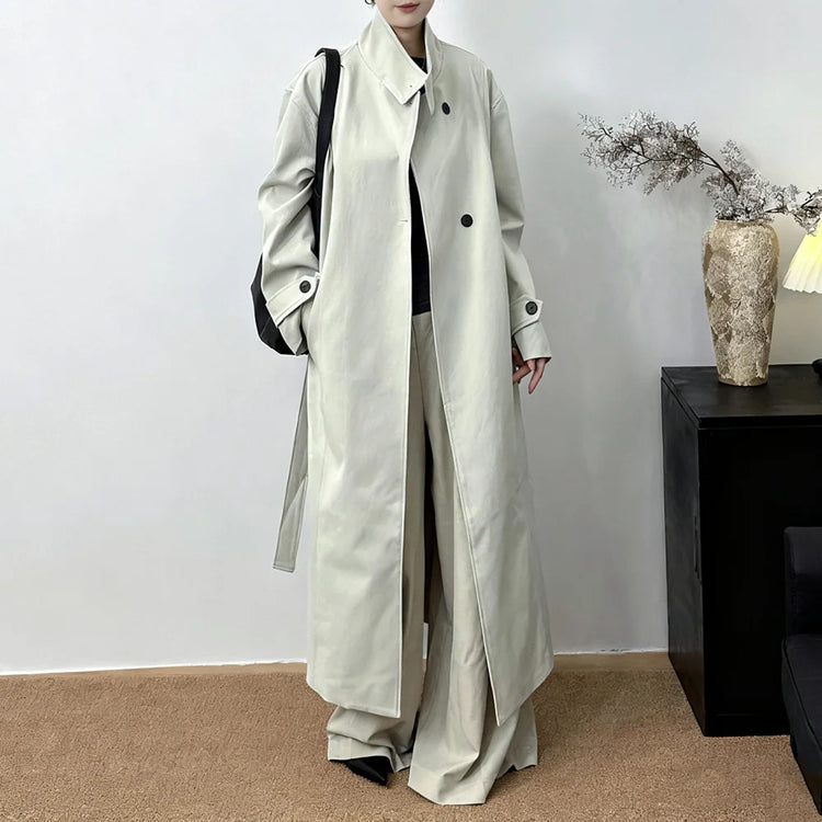 Collared Longline Trench Coat