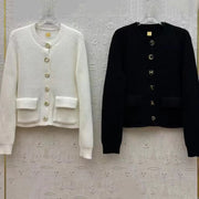 Ribbed Pocket-Detail Cardigan