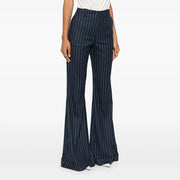 Pinstriped Flared Pants