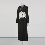 Lace-Waist Longline Coat