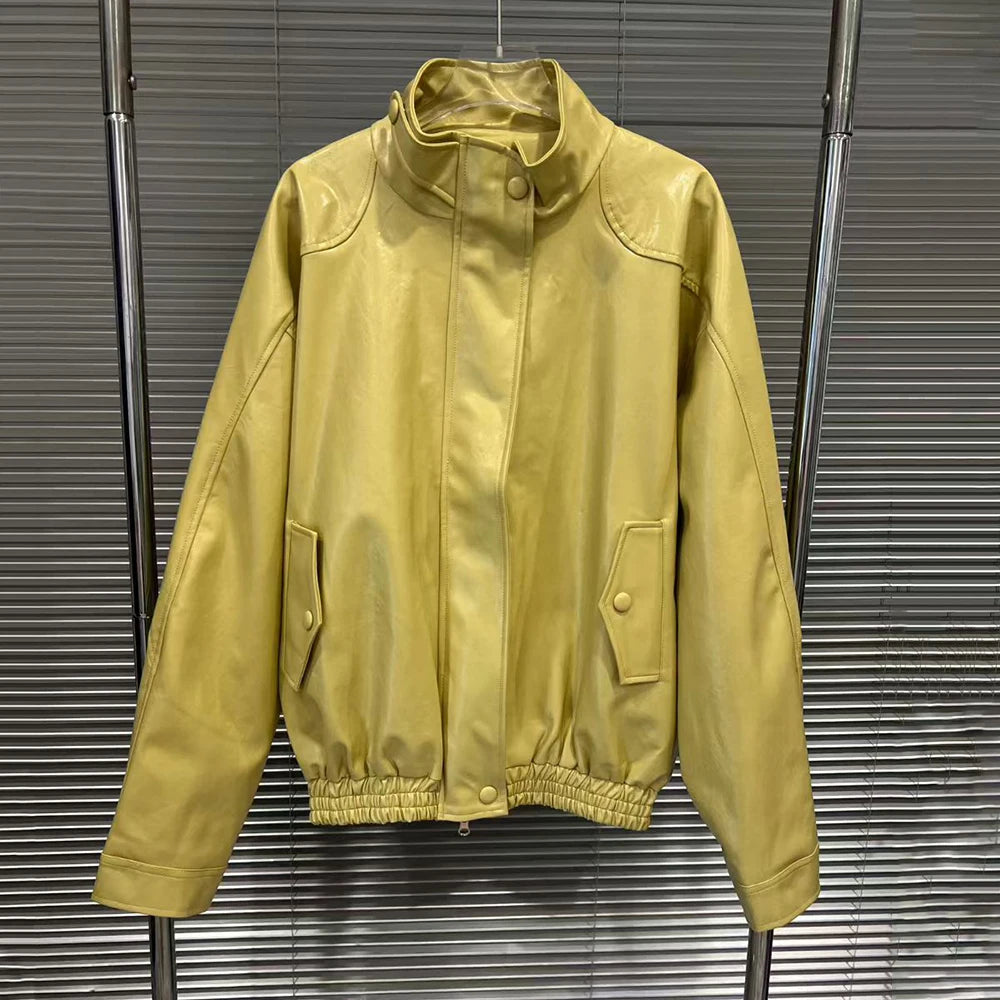 Stand-Collar Zip-Up Jacket