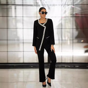 Embellished Asymmetric-Front Jacket