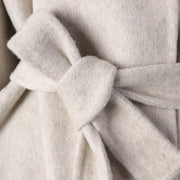 Belted Stand-Collar Coat