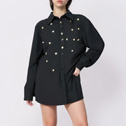 Embellished Relaxed Button Shirt