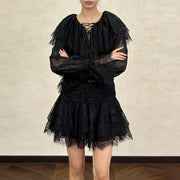 Ruffled Lace Blouse or Skirt