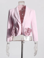 Rosette Blazer, Flared Skirt or Set