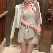 Embellished Jacket and Mini Dress Set