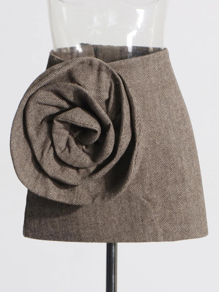Rosette A-Line Mini Skirt