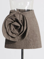 Rosette A-Line Mini Skirt