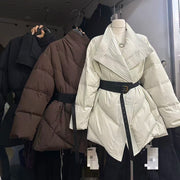 Asymmetric Padded Wrap Jacket
