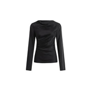 Draped Long-Sleeve Top