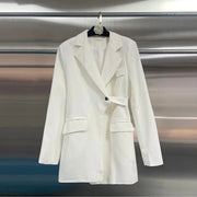 Single-Button Blazer Mini Dress