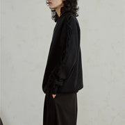 Tie-Sleeve Crewneck Sweater