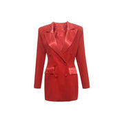 Double-Breasted Longline Blazer