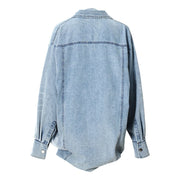 Asymmetric Longline Button-Front Jacket