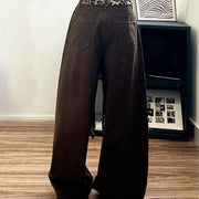 Graphic-Detail Wide-Leg Pants