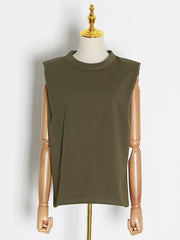 Round-Neck Sleeveless Top