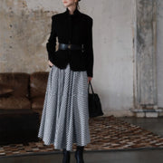 Stand-Collar Single-Breasted Jacket