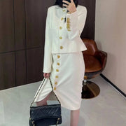Fitted Jacket and Skirt Set