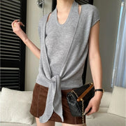 Tie-Front Sleeveless Top