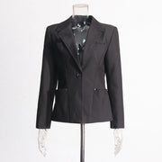 Single-Button Tailored Blazer