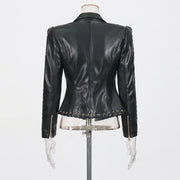 Eyelet-Trim Fitted Jacket