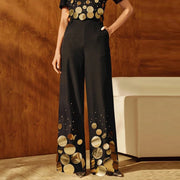 Disc-Embellished Top or Wide-Leg Pants