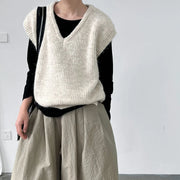 Relaxed V-Neck Sweater Vest