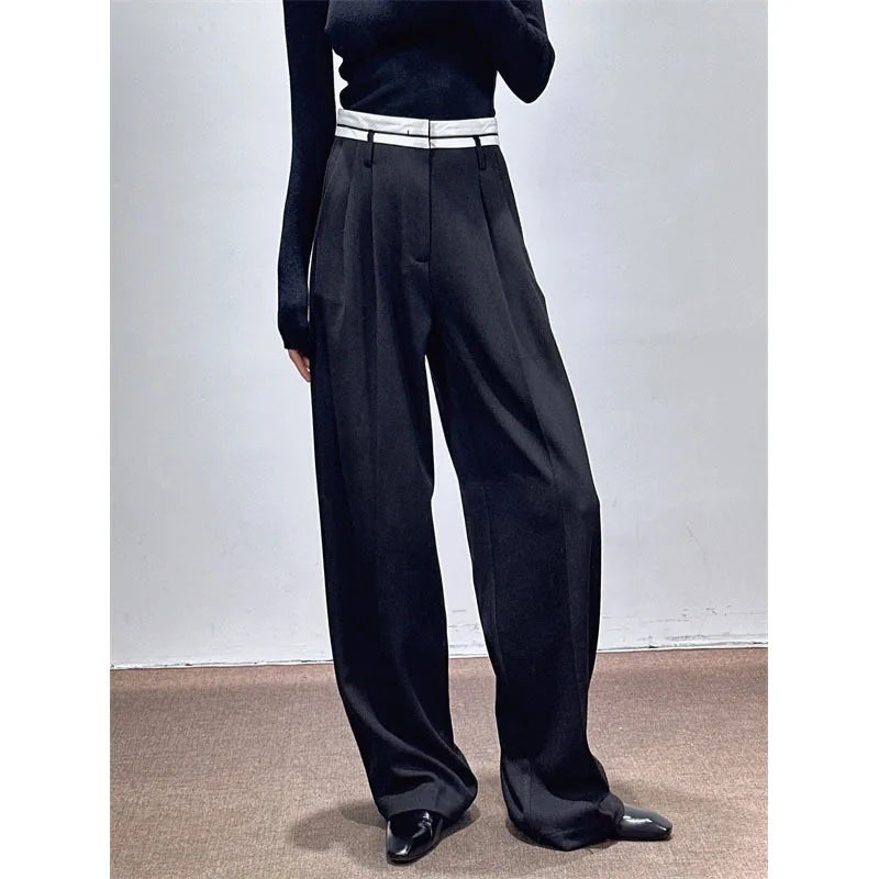 Pleated Wide-Leg Pants