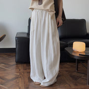 Pleated Relaxed Wide-Leg Pants