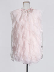 Ruffled Sleeveless Mini Dress