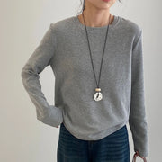 Round-Neck Long-Sleeve Top